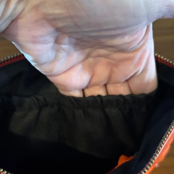 Elliott Lucca Women's Orange Vegan Leather Crossbody Purse - Picture 10 of 12